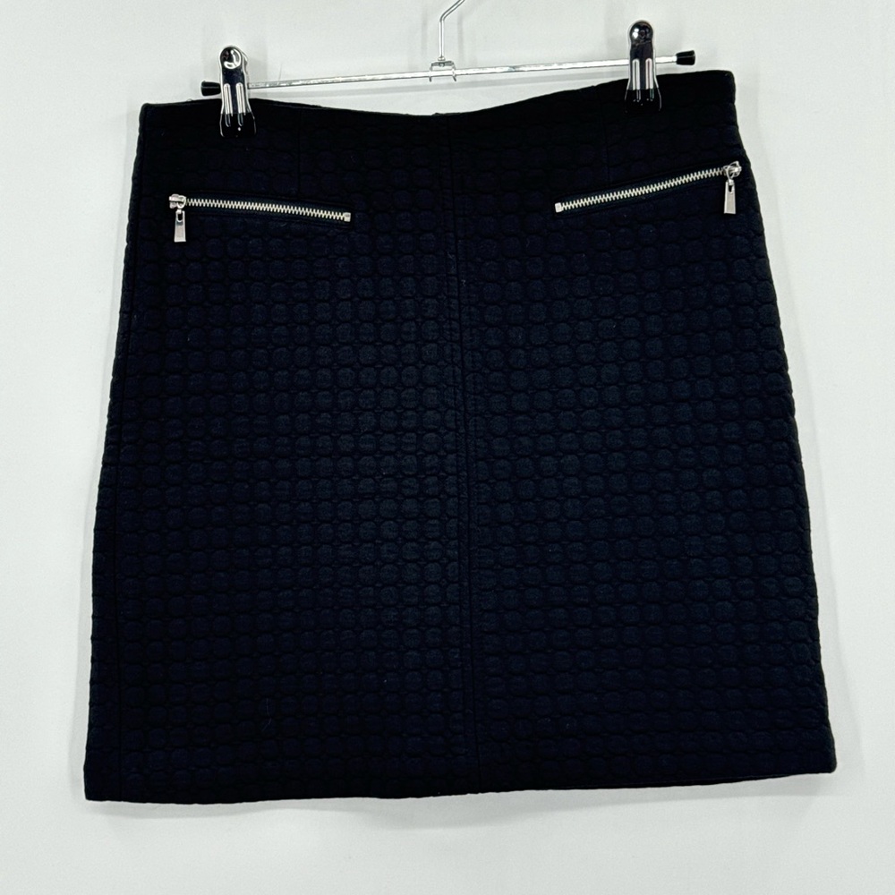Laundry By Shelli Segal Black Textured Mini Skirt